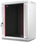 GETFORT 19 inch sieninis stovo korpusas 12U 600x600 mm pilkas (RAL 7035) - WGF12-66EH-WGG