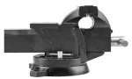 TOPEX Swivel Locksmith Vise 125 mm su 360&deg; besisukančiu pagrindu ir priekalu