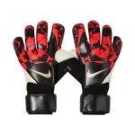 Nike Grip3 vartininko pir&scaron;tinės juodos, ry&scaron;kiai raudonos ir baltos spalvos, 6 dydis
