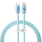 Baseus Crystal Shine USB-C į Lightning laidas 20W, 1,2 m, mėlynas