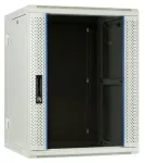 DSIT DS6615W-DOUBLE 6U reversibilus sieninis serverių kabinetas su grūdinto stiklo durimis, baltas (600x450x370 mm)