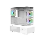 Zalman CHRONIX V2 baltas ATX Mid Tower kompiuterio korpusas su 3 x 120mm ARGB ventiliatoriais ir grūdinto stiklo &scaron;onine plok&scaron;te