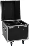 ROADINGER Flightcase PRO 2x IP TMH-W285 su ratukais, juodas, 100 kg keliamoji galia