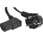 EXERTIS CONNECT maitinimo laidas, Schuko ki&scaron;tukas į kampuotą IEC C13 lizdą, juodas, 3,0 m 808211