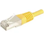 EXERTIS CONNECT 859560 Cat.6a F/UTP komutacinis kabelis, 0,15 m, geltonas, 10 Gbps, Slim Boot
