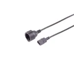S CONN MAXIMUM CONNECTIVITY IEC C14 į CEE 7/3 Schuko maitinimo adapterio kabelis, 1 m, 1 mm&sup2;, juodas 09-07025