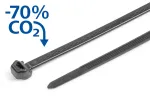 HellermannTyton S50ROS-PP-BK juodas polipropileno kabelių rai&scaron;tis 200 mm x 4,9 mm, atsparus cheminėms medžiagoms (1000 vnt. pakuotė)