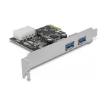 Delock PCI Express x1 plok&scaron;tė su 2 x USB 3.2 Gen 1 Type-A, Low-Profile