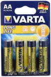 VARTA Longlife AA &scaron;arminės baterijos 1,5V 2750mAh, 4 vnt. (04106110414)