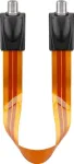 Wentronic Goobay SAT lango praėjimo kabelis, itin plok&scaron;čias 0,3 mm, rudos-juodos spalvos, 0,3 m, F-female to F-female 67244