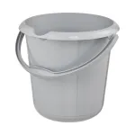 keeeper mika eco apvalus valymo kibiras, 10 litrų, akmens pilkos spalvos, 100% perdirbtas plastikas, ergonomi&scaron;ka rankena 1171015000000