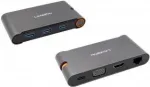 EXSYS EX-1220HM USB 3.2 Gen 1 metalinis &scaron;akotuvas 7 in 1 ne&scaron;iojamiesiems kompiuteriams, MateBook ir MacBook