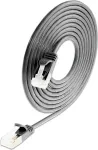 Wirewin SLIM Cat6a 10 Gigabit U/FTP lengvasis komutacinis kabelis, apvalus, &Oslash; 3,8 mm, 0,15 m, juodas