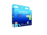 Įkraunamos baterijos PANASONIC ENELOOP AAA 800 mAh 4 vnt. + dėklas (BK-4MCDE/4CP+CASE)
