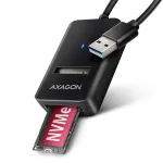 SSD korpusas AXAGON ADM2-AM USB-A 10Gbps vienam M.2 NVMe/SATA diskui, USB 3.2 Gen 2, 10 cm laidas, juodas