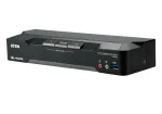 ATEN CM1942 2 prievadų 4K DisplayPort dviejų ekranų mini matricos &bdquo;Boundless&ldquo; KVM jungiklis