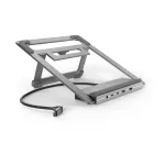 Hama Connect2Office Stand USB-C doko stotelė su ne&scaron;iojamojo stovu, 12 jungčių, 100 W