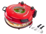 Beper P101CUD301 elektrinė picos krosnelė, 1200 W, 400&deg;C, 31 cm akmeninė kepimo plok&scaron;tė, raudona