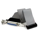 StarTech.com PLATE25F16LP &ndash; Žemo profilio 16 colių lygiagrečiojo prievado juostinis adapteris su laikikliu, DB25 (M) į IDC26