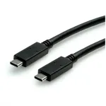 USB kabelis ROLINE 11.02.9056 0,5 m USB 3.2 Gen 2 10 Gbit/s USB C juodas
