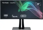 ViewSonic VP3881a monitor 96,5 cm (38 colių) 3840 x 1600 pikselių Quad HD+ LED juodas