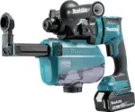 Makita DHR182RTWJ &ndash; Akumuliatorinis sraigtinis grąžtas &ndash; 3 režimai &ndash; SDS-plus &ndash; 1,7 J &ndash; 2 akumuliatoriai &ndash; 18 V
