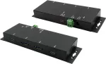 Exsys EX-1234HMVS - USB 3.2 Gen 2 4 prievadų &scaron;akotuvas - stalinis, montuojamas ant sienos - DC maitinimas