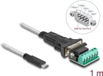 DeLOCK USB Type-C į RS-422/485 adapteris, vyri&scaron;kas, 1 m, 5 V