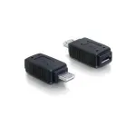 Adapteris USB micro-A+B lizdas į USB micro A ki&scaron;tuką DeLOCK 65032 juodas