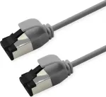 ROLINE S/FTP Patch Laidas Cat.8.1, Lieknas, PoE, Pilkas, 0,5m (21.15.3400)
