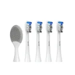 Dantų &scaron;epetėlio galvutės LOVIO_SonicProtect PRO keičiamos, vidutinio kietumo, baltos, 5 vnt. LVTB124WK-HM
