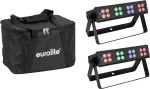 Eurolite rinkinys i&scaron; 2x LED Silent Bar 16x4W RGB/WW su mink&scaron;tuoju krep&scaron;iu