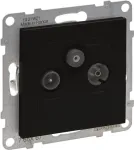 Legrand SEANO 765367 TV/R/SAT vieno lizdo antenos rozetė, juoda