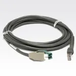 Zebra CBA-U15-S15ZAR USB Power Plus kabelis, ilgis 4,57 m (15 pėdų), tiesia jungtimi
