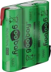 Goobay 3x AA (Mignon) - 2100 mAh, žalias - lituojamas kontaktas (Z), nikelio-metalo hidrido akumuliatorius (NiMH), 3,6 V (55652)
