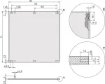 Schroff 20846453 priekinis skydas, EMC ekranuojamas, 6U, 42 HP