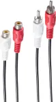 Audio kabelis ShiverPeaks BS40202 1,5 m 2xRCA vyri&scaron;kas juodas