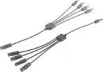 shiverpeaks &reg;-PV4 T-adapterių rinkinys, 4/1, 6mm&sup2;, juoda/juoda, 30cm (BS02-21054)