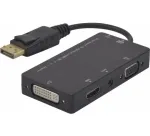 Hypertec 127377-HY vaizdo kabelio adapteris DisplayPort DVI-D + VGA (D-Sub) + HDMI juodas