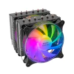 Mars Gaming MCPU-XT Black CPU au&scaron;intuvas dviejų bok&scaron;tų au&scaron;inimas 6 HCT &scaron;ilumvamzdžiai TDP 300W 2 ARGB PWM 12cm ventiliatoriai