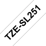 Brother TZESL251 juosta etiketėms, juoda ant baltos, kabelių žymėjimui
