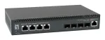 LevelOne 8-Port L3 Managed 10-Gigabit Switch, 4 x 1G/2.5G/5G/10G RJ45, 4 x 1G/2.5G/10G SFP+ Uplinks