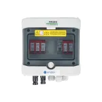 EMITER Switchgear Attached DCAC Hermetic IP65 EMITTER su Dehn 1000V Type 2 DC apsauga nuo vir&scaron;įtampių, 1 x PV eilutė, 1 x MPPT // AC Dehn Type 2, 16A 1-F