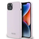DKNY DKHMP14SSMCHLP Liquid Silicone Hardcase su Metaliniu Logotipu ir MagSafe, skirta iPhone 13/14/15 6,1 colio, Rožinė