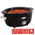 Lėtai verdantis puodas FRITEL Family 5,5 l 210 W juodas/chromuotas