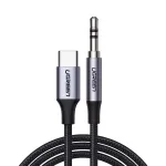 Ugreen AV143 USB-C &ndash; 3,5 mm mini jack kabelis, 1 m, pilkas (UGREEN)