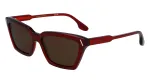 Victoria Beckham VB661S5716610 Moteri&scaron;ki kvadratiniai acetatiniai akiniai nuo saulės - Red Havana 57mm