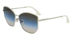 Victoria Beckham VB225S-734 Moteri&scaron;ki oversize kvadratiniai akiniai nuo saulės &ndash; Havana acetato rėmelis su rudais gradientiniais lę&scaron;iais &ndash; 59 mm