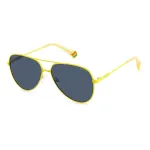 POLAROID PLD6187S40G Unisex Square Sunglasses - Havana Frame Green Polarized Lens 60mm