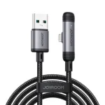 Joyroom USB-A į Lightning EnjoyX Series 90 laipsnių kabelis A56, 3A, 480Mbps, 1,2m, juodas (S-A56)